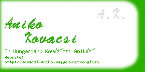 aniko kovacsi business card